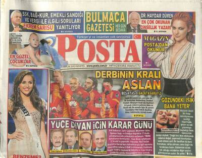 Posta Gazetesi 5 Ocak 2015 - Bülent Ersoy Yolcuları Delirtti , Uçakta Olay Çıkardı GZ106445 - 1