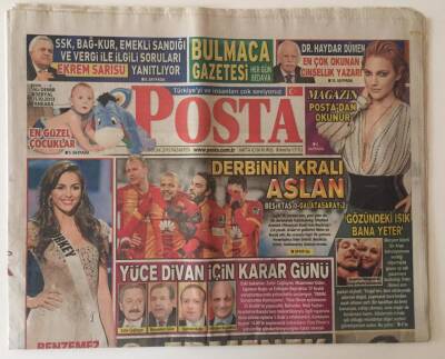 Posta Gazetesi 5 Ocak 2015 - Derbinin Kralı Aslan , Yüce Divan İçin Karar Günü GZ31249 - 1
