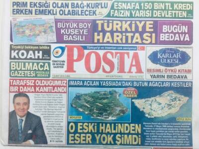Posta Gazetesi 5 Şubat 2016 - İmara Açılan Yassıadadaki Bütün Ağaçları Kestiler GZ43132 - 2