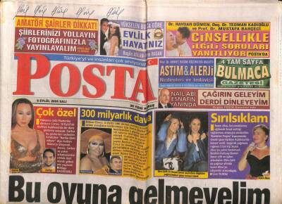 Posta Gazetesi 6 Eylül 2005 - Dünyaca Ünlü Flamenko Dansçısı Cortez , 10 Eylülde Harbiye Açıkhavada Bir Dans Gösterisi Sunacak GZ82719 - 1