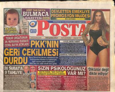 Posta Gazetesi 6 Eylül 2013 - Hülya Avşar Diktatör Değil Dikte Ediyor - Antalyada 24 Saatte 67 Yangın GZ116586 - 1