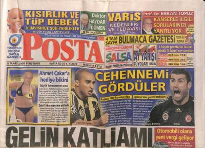 Posta Gazetesi 6 Mart 2008 - Manken Tuğba Özay Kendini Asacaktı GZ82646 - 1