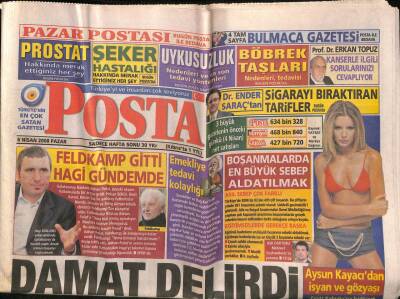Posta Gazetesi 6 Nisan 2008 - İlhan Selçuku Demirel Hastanede Ziyaret Etti GZ82659 - 1