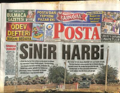Posta Gazetesi 7 Ekim 2012 - Sinir Harbi Sınırda Durum GZ107403 - 1