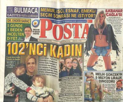 Posta Gazetesi 7 Mayıs 2015 - Gökçekin 9 Milyon Liralık Dinozoru GZ104835 - 1
