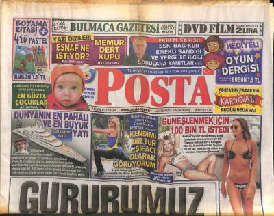 Posta Gazetesi 7 Nisan 2013 - PKKnın Kurucusu Kaytan Serdar Ortaçı Anlıyorum GZ106472 - 1