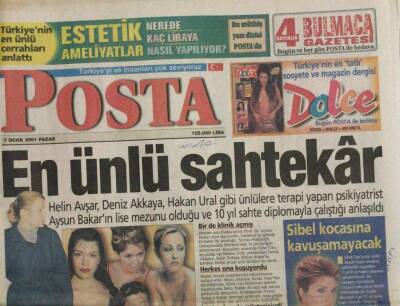 Posta Gazetesi 7 Ocak 2001-En Ünlü Sahtekar Aysun Bakar GZ45157 - 2