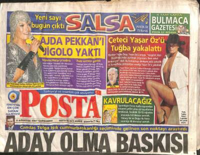Posta Gazetesi 8 Ağustos 2007 - Ajda Pekkanı Jigolo Yaktı GZ113477 - 1