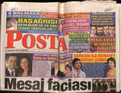 Posta Gazetesi 8 Haziran 2005 - Tarkan İle Kenan Doğuluyu Eriten Çorba GZ82679 - 1