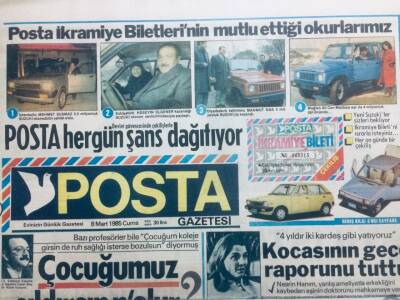 Posta Gazetesi 8 Mart 1985 - Kocasının Gece Raporunu Tuttu GZ41902 - 1