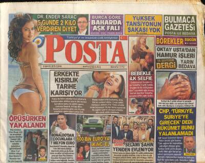 Posta Gazetesi 8 Mayıs 2015 - Selami Şahin Yeniden Evleniyor - Ronaldodan Çocuklara 7 Milyon Euro GZ125564 - 1