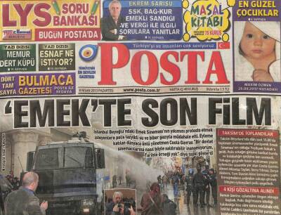 Posta Gazetesi 8 Nisan 2013 - Emek Sinemasında Son Film GZ107766 - 1