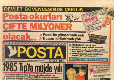 Posta Gazetesi 8 Ocak 1985 - Ümit Besen Altın Plak Alarak İsmini Hatırlattı... GZ114261 - 1