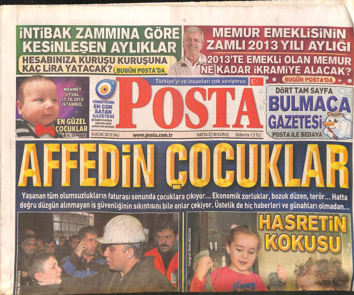 Posta Gazetesi 8 Ocak 2013 - Dünya Hakemleri Dünyanın En İyi Hakemini Seçti 