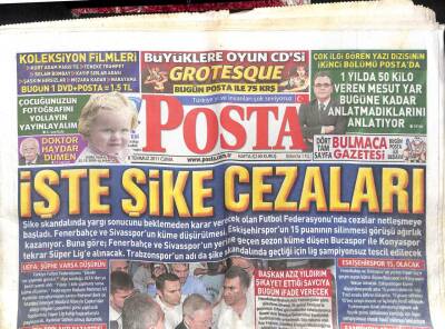 Posta Gazetesi 8 Temmuz 2011 - Futbolda İşte Şike Cezaları GZ107085 - 1