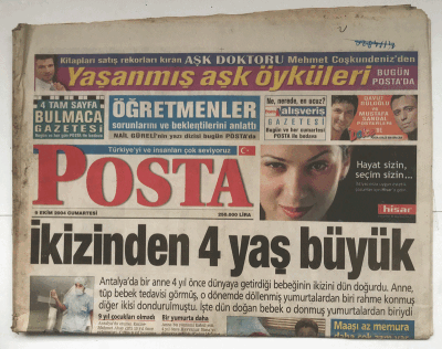 Posta Gazetesi 9 Ekim 2004 - El Kaideden Mısırda Üçüz Saldırı 27 Ölü GZ5241 - 1