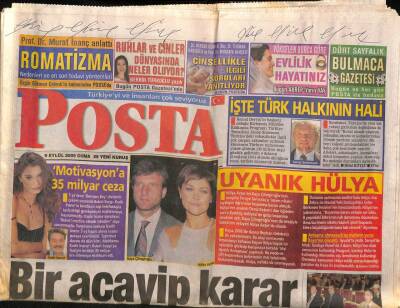 Posta Gazetesi 9 Eylül 2005 - Hülya Avşar Evlilik Sonrası Kazandığı Paraları Kaya Çilingiroğlu İle Paylaşacaktı GZ82714 - 1