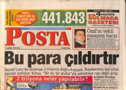 Posta Gazetesi 9 Kasım 1999 - Galatasaray Eleme Ustası, Fatih Terim 