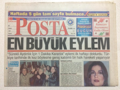 Posta Gazetesi 9 Şubat 1997 - Sezen Aksu Ve Tarkan Uyuşturucuya Karşı GZ23564 - 1