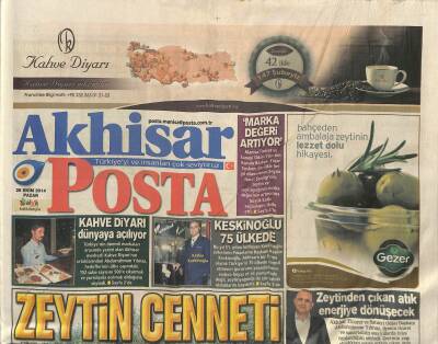 Posta Gazetesi Akhisar Eki 26 Ekim 2014 - 91 Yıllık Firma Olan As Kurukahve Artık Dünyaya Açılacak GZ117140 - 1