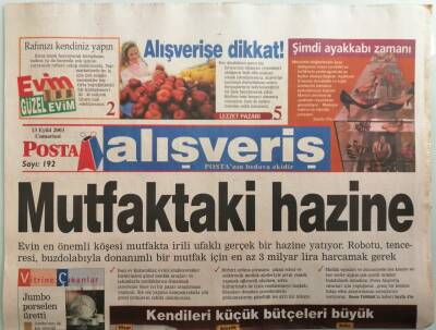 Posta Gazetesi Alışveriş Eki 13 Eylül 2003 Alışverişin Püf Noktaları -GZ37977 - 1