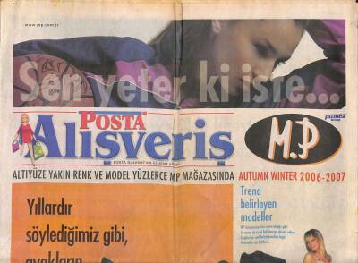 Posta Gazetesi Alışveriş Eki 14 Ekim 2006 - Kış Kadifeyle Isınacak - Ünlü Markalar Yanı Başınızda GZ119553 - 1