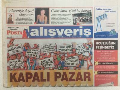 Posta Gazetesi Alışveriş Eki 15 Eylül 2001 - Yağmur Çamur Yok Alışverişe Devam GZ34332 - 1