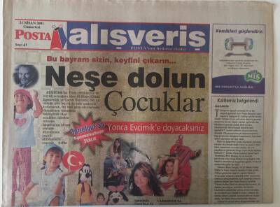 Posta Gazetesi Alışveriş Eki 21 Nisan 2001 - Neşe Dolun Çocuklar .... GZ26280 - 1