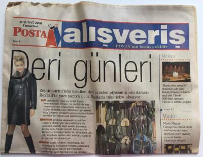 Posta Gazetesi Alışveriş Eki 26 Şubat 2000 - Deri Günleri Başlıyor GZ39202 - 1