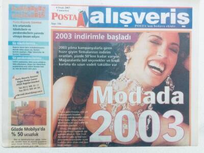 Posta Gazetesi Alışveriş Eki 4 Ocak 2003 - Kellik Sorun Olmayacak GZ42079 - 1