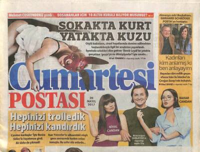 Posta Gazetesi Cumartesi Eki 20 Mayıs 2017 - Eski Almanya Başbakanı Schröder Kadınları Kim Anlamış Ki Ben Anlayayım GZ95155 - 1