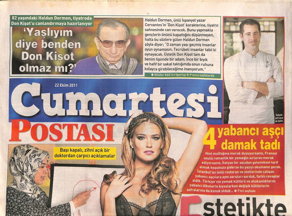 Posta Gazetesi Cumartesi Eki 22 Ekim 2011 - Haldun Dormen 