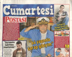 Posta Gazetesi Cumartesi Eki 4 Ocak 2014 - Usta Oyuncu Levent Kırca 64 Yaşında Şarap Gibiyim GZ100632 - 2