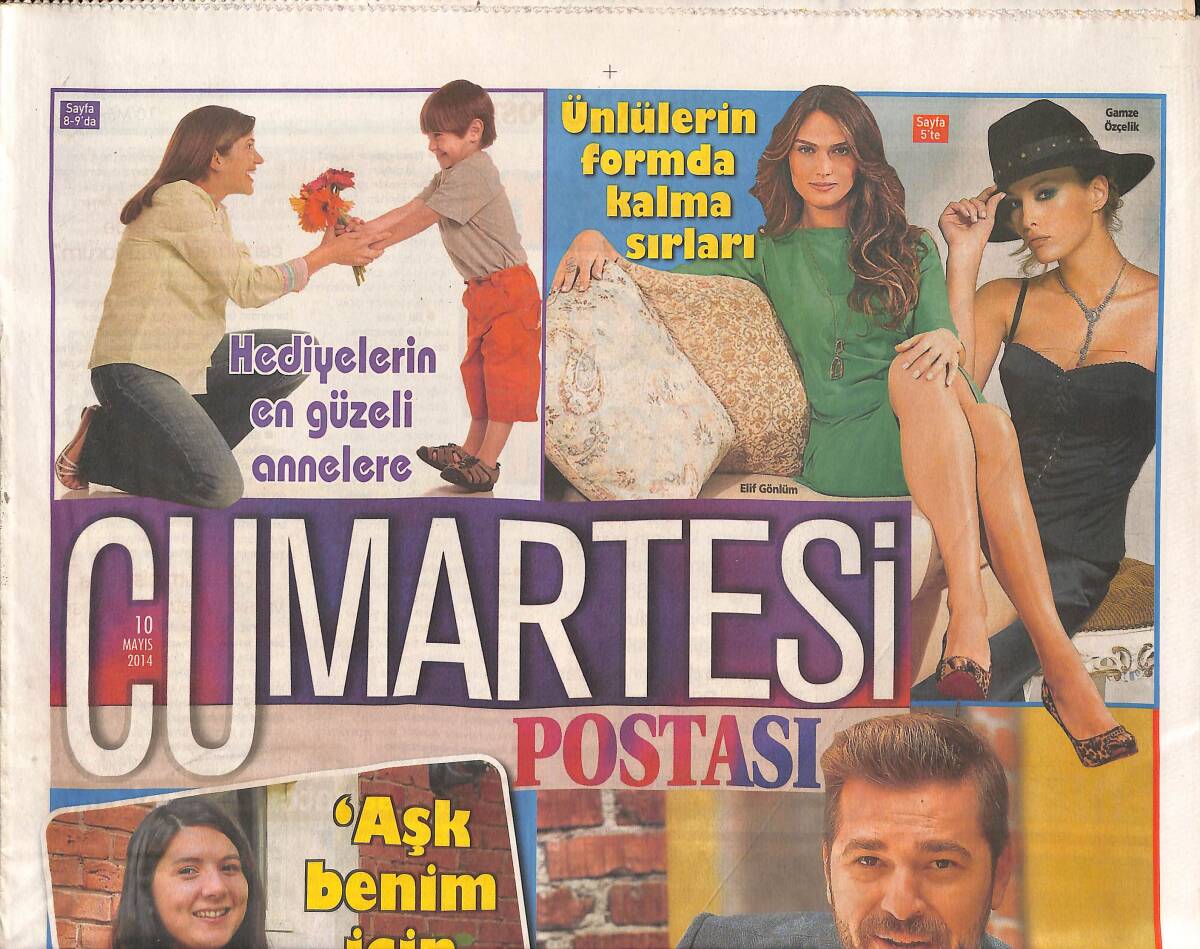 Posta Gazetesi Cumartesi Postası Eki 10 Mayıs 2014 - Engin Altan ' Çocuğum Olsun da Hayatımı Kısıtlasın ' - Ünlülerin Formda Kalma Sırları GZ135263 - 1
