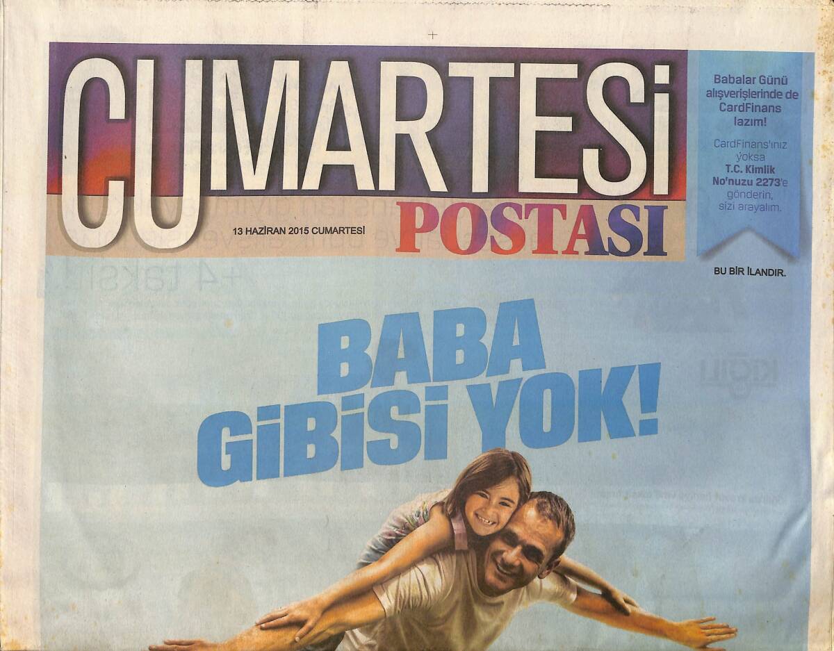 Posta Gazetesi Cumartesi Postası Eki 13 Haziran 2015 - Nilgün Belgün 'Okul Birincisiydim' GZ159952 - 1