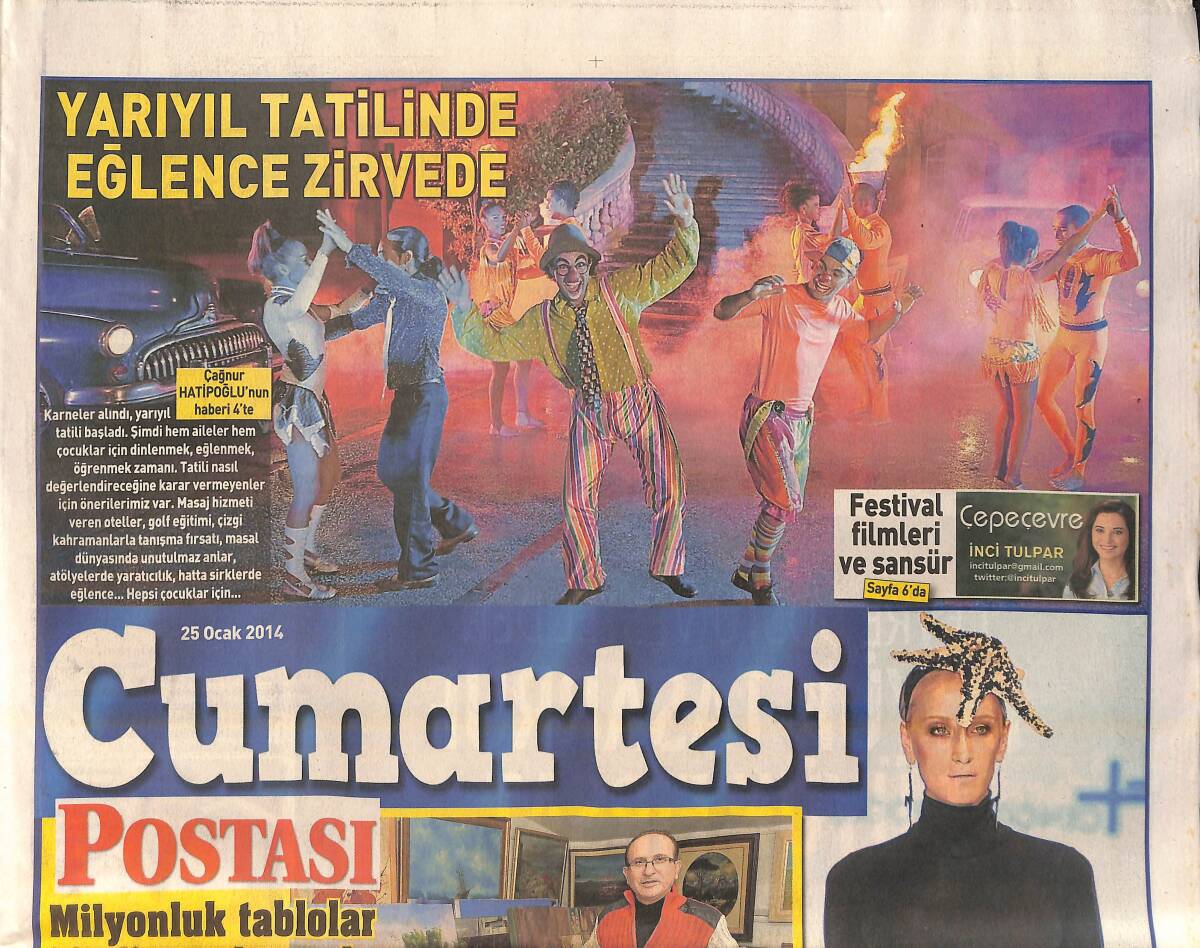 Posta Gazetesi Cumartesi Postası Eki 25 Ocak 2014 - Didem Soydan ''Modelliği Bırakmaya Hazırım'' GZ159914 - 1