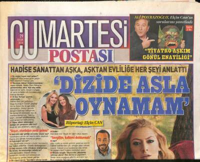 Posta Gazetesi Cumartesi Postası Eki 29 Kasım 2014 - Hadise Sanattan Aşka , Aşktan Evliliğe Her Şeyi Anlattı GZ125869 - 1