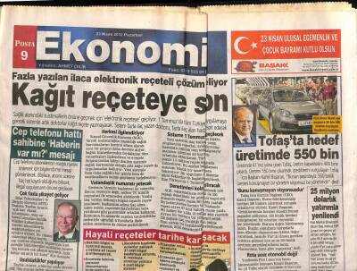 Posta Gazetesi Ekonomi Eki 23 Nisan 2012 - Tofaşta Hedef Üretimde 550 Bin GZ100161 - 2