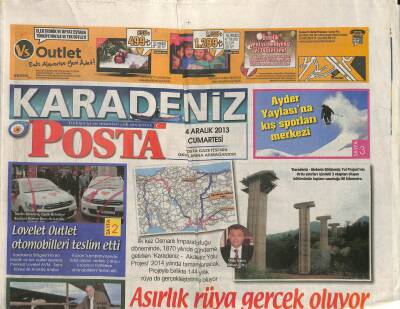 Posta Gazetesi Karadeniz Eki 14 Aralık 2013 - Amazon Adasına Ödül GZ116412 - 1