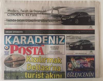 Posta Gazetesi Karadeniz Eki 20 Ekim 2012 - Kızılırmak Deltasına Turist Akını GZ26284 - 1