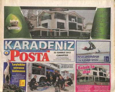 Posta Gazetesi Karadeniz Eki 20 Temmuz 2013 - Giresunun Şebinkarahisar İlçesinde,Nesillerinin Devamını Sağlamak Amacıyla Leylekler İçin Yuva Yapıldı GZ105928 - 1