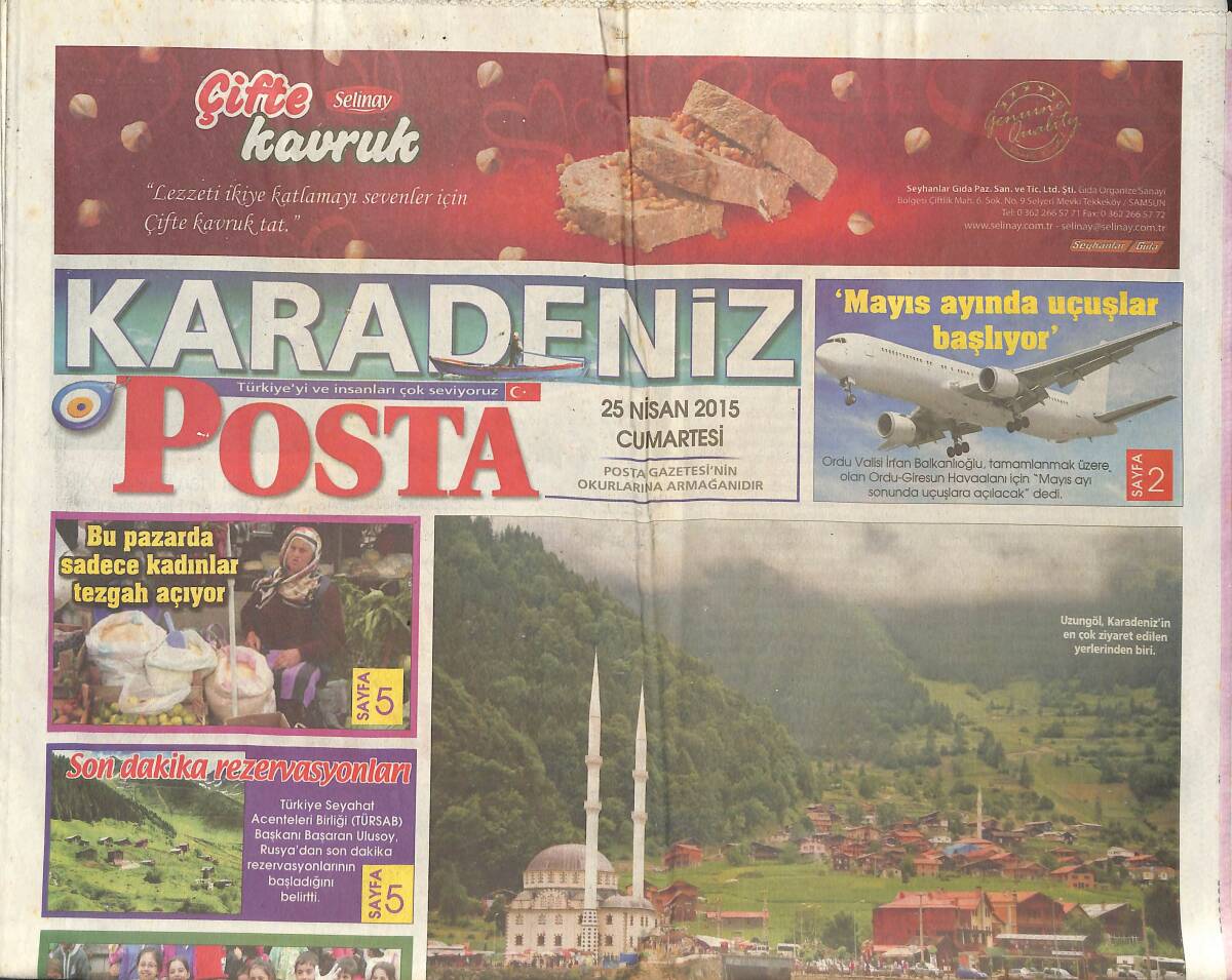 Posta Gazetesi Karadeniz Eki 25 Nisan 2015 - Nisan'da Karadeniz Bir Başka Güzel - Trabzon Festivale Hazırlanıyor GZ136109 - 1
