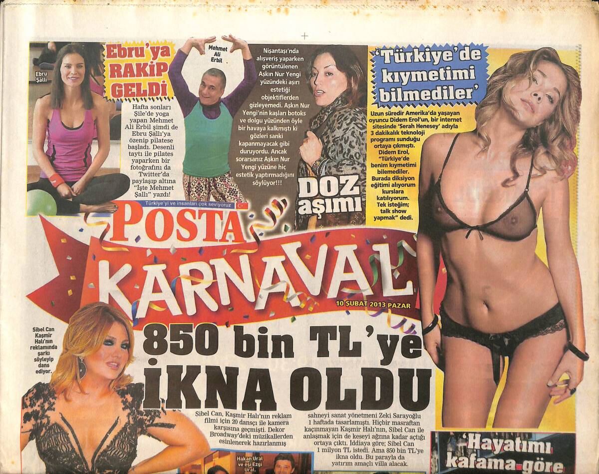 Posta Gazetesi Karnaval Eki 10 Şubat 2013 - Sibel Can 