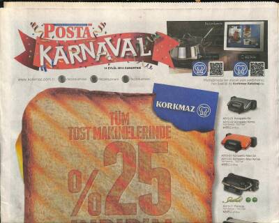 Posta Gazetesi Karnaval Eki 14 Eylül 2014 - Tarkan 9 Günde 10 Milyon TL Kazandı - Necati Şaşmazdan 150 Bin TLlik Tektaş GZ123293 - 1