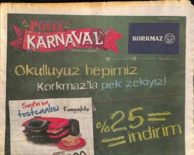 Posta Gazetesi Karnaval Eki 15 Eylül 2013 - Manken Çağla Şıkelin 3 Derdi Var GZ116890 - 1