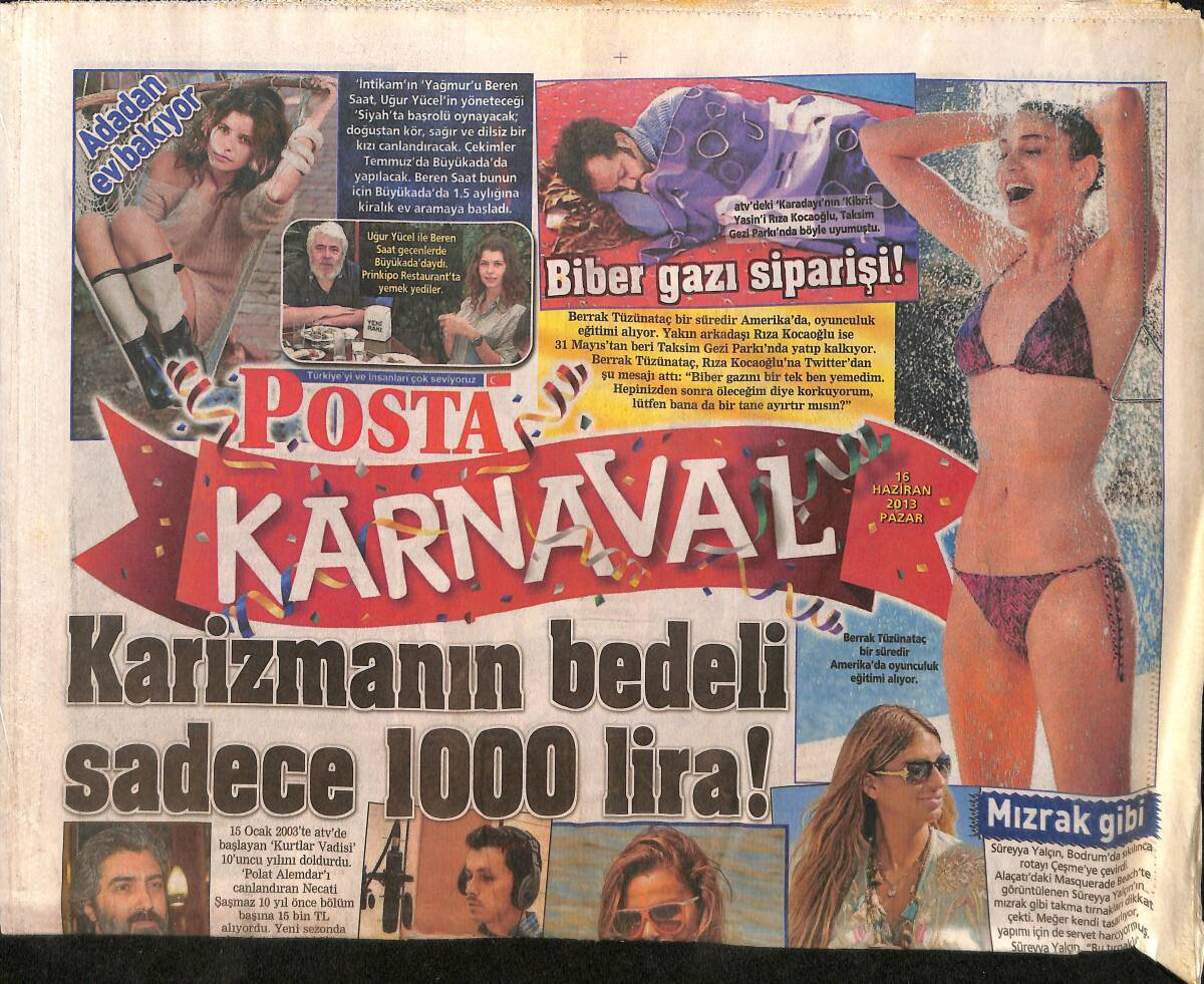 Posta Gazetesi Karnaval Eki 16 Haziran 2013 GZ158332 - 1