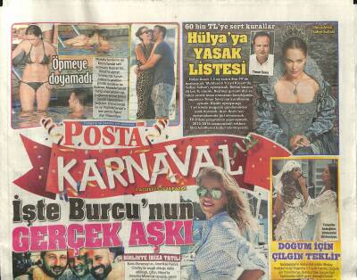 Posta Gazetesi Karnaval Eki 2 Ağustos 2015 - İşte Burcu Esmersoyun Gerçek Aşkı GZ117025 - 1