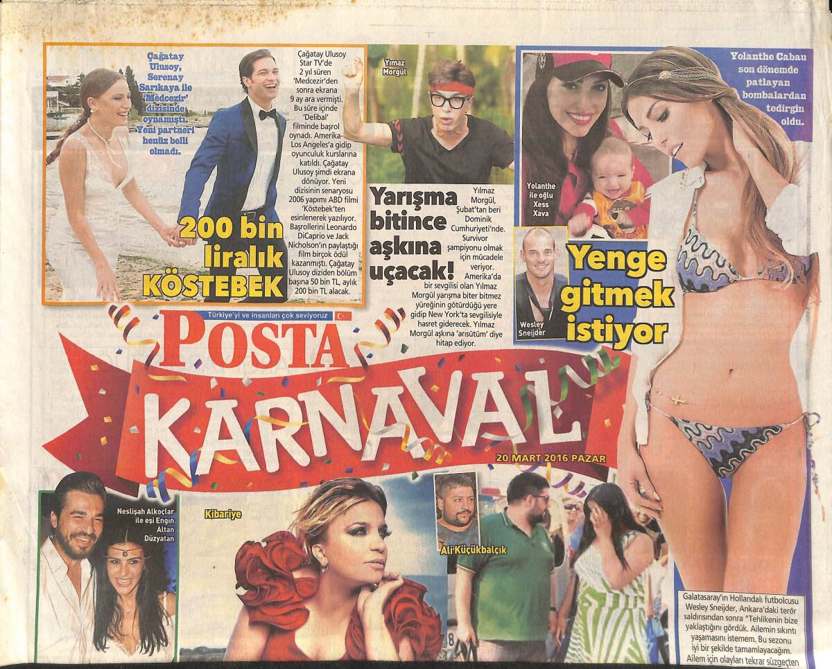 Posta Gazetesi Karnaval Eki 20 Mart 2016 - Fahriye Evcen Evini Atölye'ye Çevirdi - Kibariye Kızlarını Okuldan Aldırdı GZ136437 - 1