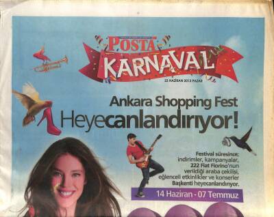 Posta Gazetesi Karnaval Eki 23 Haziran 2013 - Özge Ulusoy Yaşlandıkça Güzelleşiyorum GZ117233 - 1