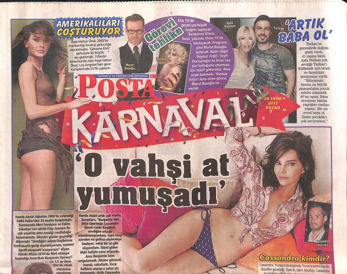Posta Gazetesi Karnaval Eki 28 Ekim 2012 - Murat Yıldırım Evli Ama Genç Kızların Gözdesi GZ134981 - 1